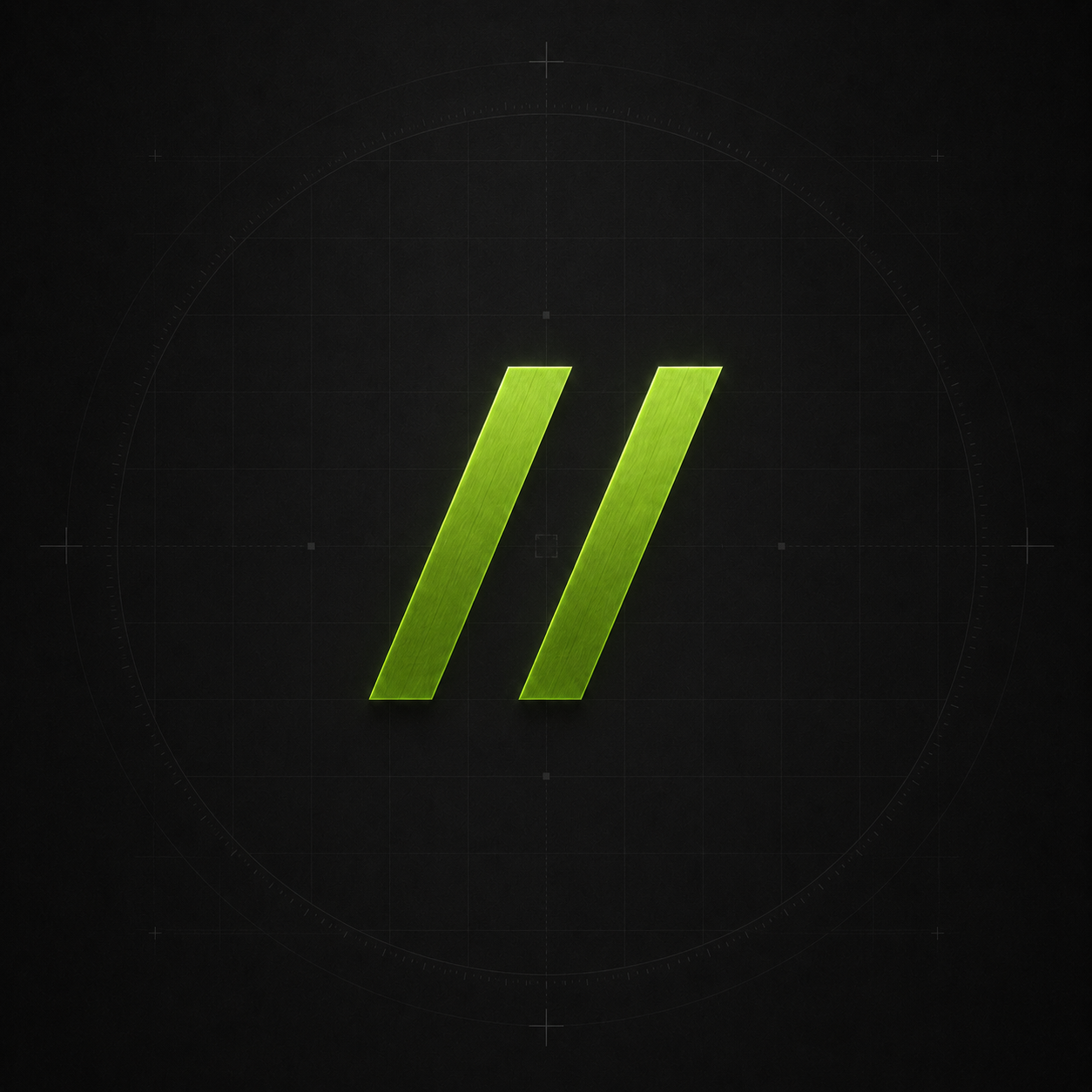 NEXOR SIGNAL slash mark on dark grid
